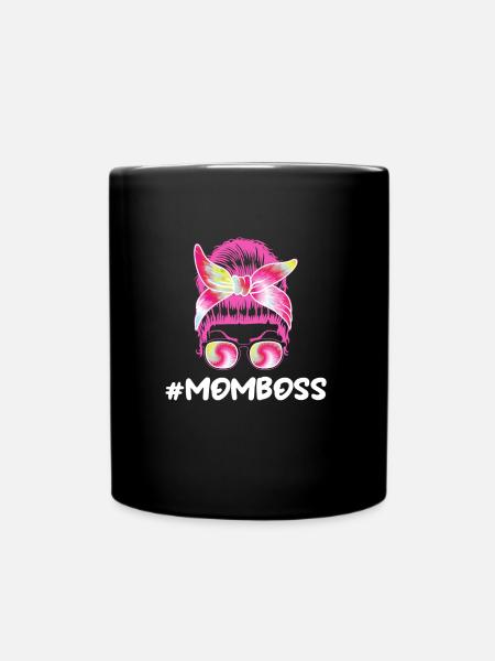 Mom Boss Mother's Day Mama Boss Supervisor - Full Colour Mug - black