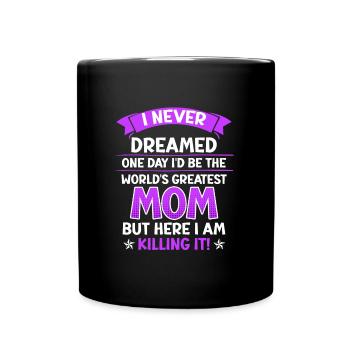 Coole Mama Muttertag weltbeste Mama Mothersday - Tasse einfarbig - Schwarz - Vorne