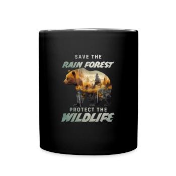 Sauver la forêt tropicale Protection de l’environnement Protection des espèces - Mug uni - noir - Devant