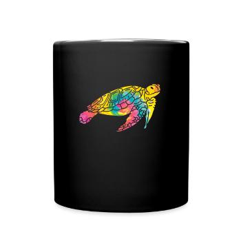 Rettet die Schildkröten Save the Ocean Umweltliebe - Tasse einfarbig - Schwarz - Vorne
