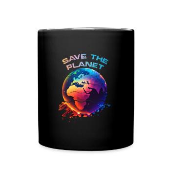 Jour de la Terre Sauver la Terre Protection de l’environnement de la planète - Mug uni - noir - Devant