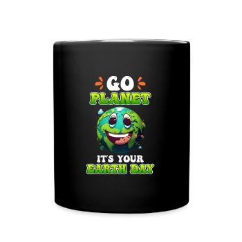 Earth Day Mission Erde & Klimaschutz Umwelt - Tasse einfarbig - Schwarz - Vorne