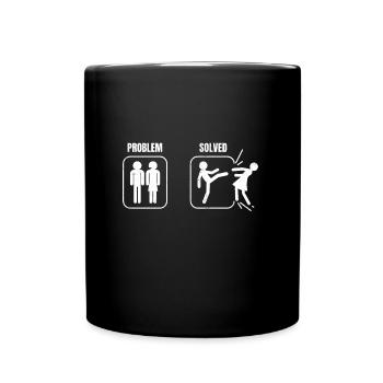 Problème résolu Divorce Hommes Divorce Party - Mug uni - noir - Devant