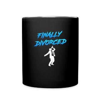 Endlich geschieden Scheidungsparty Scheidung - Tasse einfarbig - Schwarz - Vorne