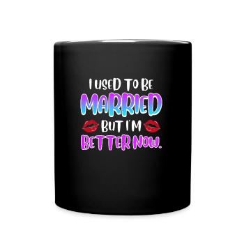 Scheidungsparty Finally Divorced Scheidung - Tasse einfarbig - Schwarz - Vorne