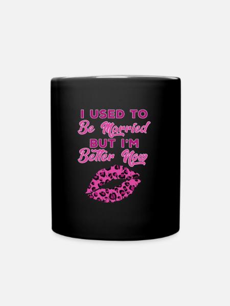 Scheidungsparty happily Divorced Scheidung - Tasse einfarbig - Schwarz