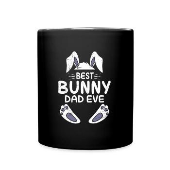 Papa Hase Osterhasen Dad Osterfreunde Daddy - Tasse einfarbig - Schwarz - Vorne