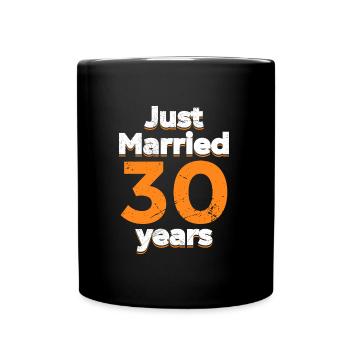 Just married 30 Years 30th wedding anniversary - Full Colour Mug - black - Front