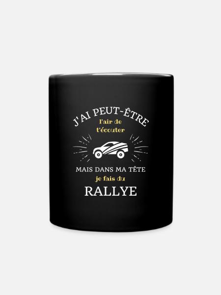 dans ma tete rallye automobile homme humour cadeau - Mug uni - noir