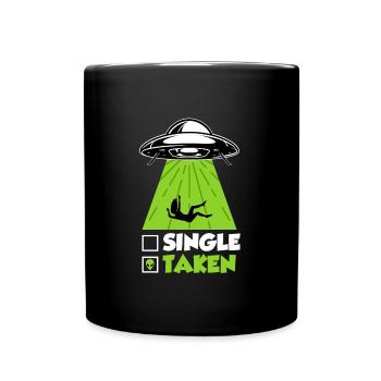 Ufo Single Men Fantasy Taken by Aliens Herren - Tasse einfarbig - Schwarz - Vorne