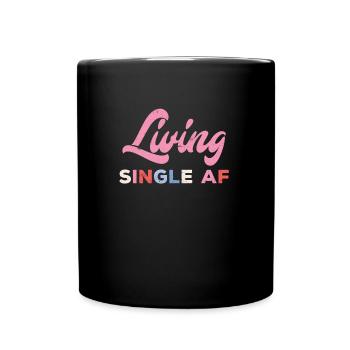 Living Single AF Single Men - Full Colour Mug - black - Front