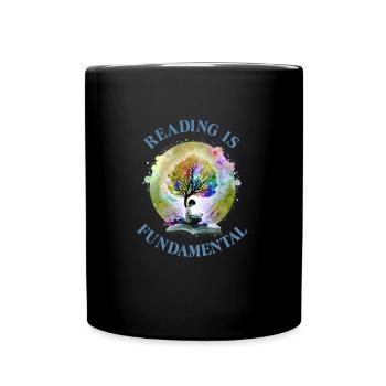La lecture est la base Amateurs de livres Fans de lecture - Mug uni - noir - Devant