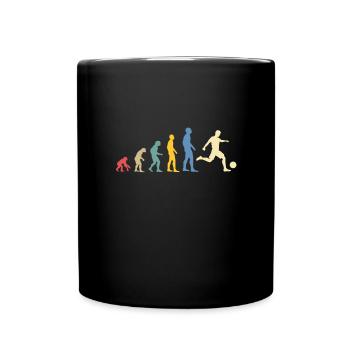 Évolution foot homme humour football idée cadeau - Mug uni - noir - Devant