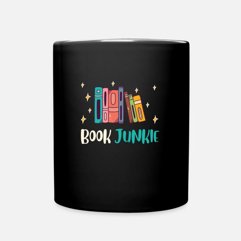 Buchliebhaber Book Junkie Lesefreunde und - Tasse einfarbig - Schwarz