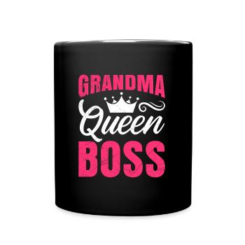 Grandma Boss Oma Chefin Großmutter Muttertag - Tasse einfarbig - Schwarz - Vorne