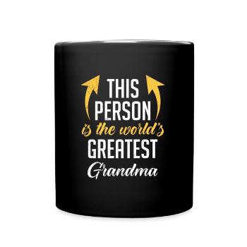 Weltbeste Oma Großmutter Super Oma Granny - Tasse einfarbig - Schwarz - Vorne