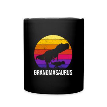 Omasaurus Grandma Mother's Day Dinosaur Fan - Full Colour Mug - black - Front