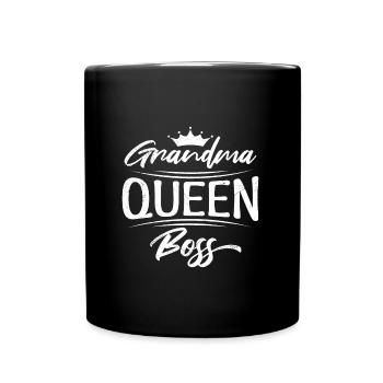 Grandma Boss Oma Chefin Großmutter Muttertag - Tasse einfarbig - Schwarz - Vorne