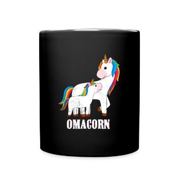 Grandma Unicorn Mother's Day Fans Grandma Omi - Full Colour Mug - black - Front