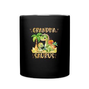 Omasaurus Dinosaur Grandma Mother's Day Granny - Full Colour Mug - black - Front