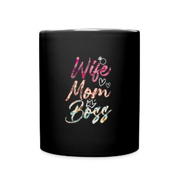 Femme Maman Boss Superviseur de la fête des mères - Mug uni - noir - Devant