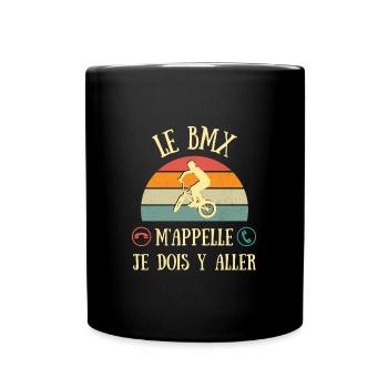bmx m'appelle homme humour ado vintage idée cadeau - Mug uni - noir - Devant
