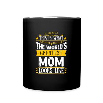 Weltbeste Mama Muttertag Beste Mama coolste Mama - Tasse einfarbig - Schwarz - Vorne