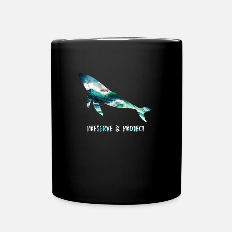 Sauvons les baleines Protection des espèces et bien-être animal - Mug uni - noir