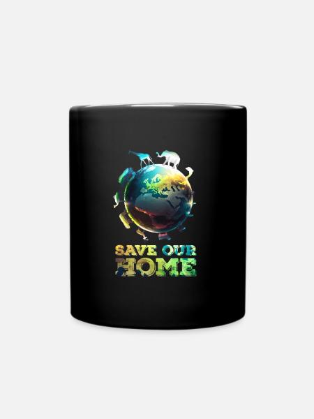 Sauvez notre maison Conservation de la planète Sauvez la Terre - Mug uni - noir