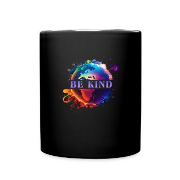 Be Child with Mother Earth Environmental Protection Nature - Full Colour Mug - black - Front