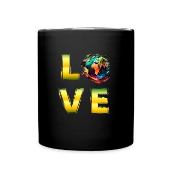Environment LOVE Earth Day Mission Earth Nature - Full Colour Mug - black - Front