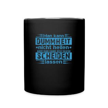 Scheidungsparty glücklich Geschieden Divorce - Tasse einfarbig - Schwarz - Vorne