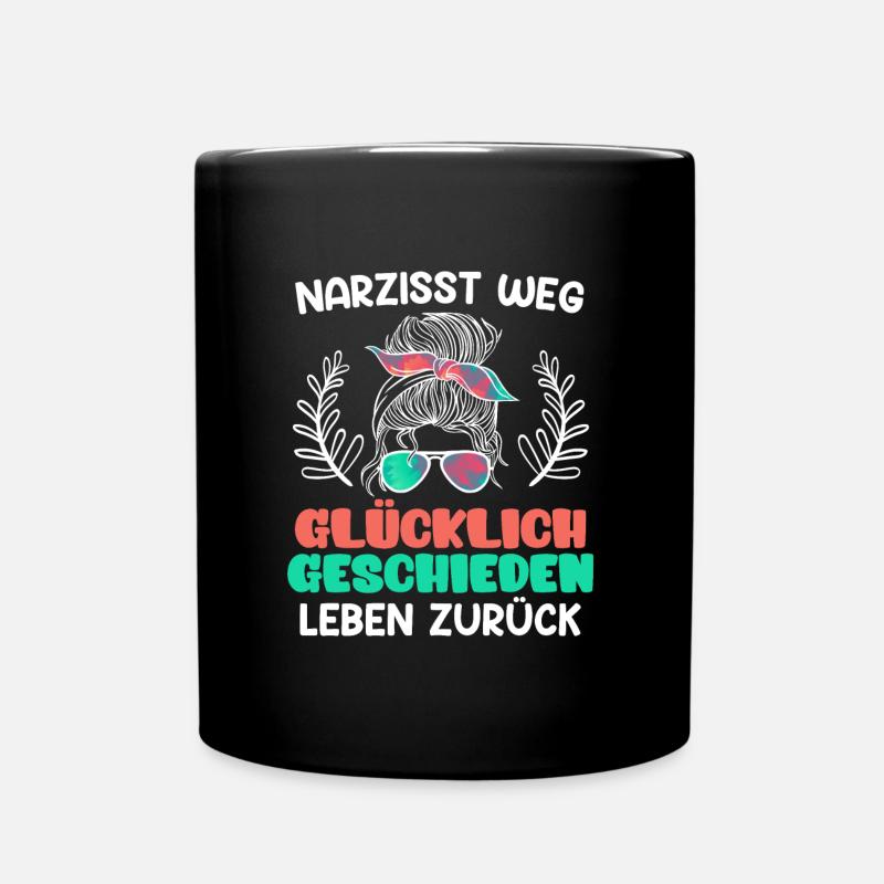 Narzisst weg Scheidungsparty Glücklich geschieden - Tasse einfarbig - Schwarz
