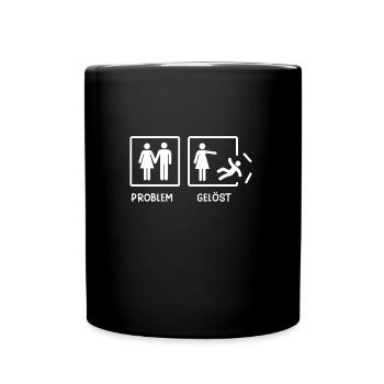 Problem Gelöst Scheidungsparty Scheidung - Tasse einfarbig - Schwarz - Vorne