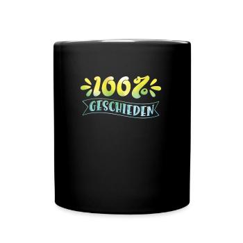 Divorce category 100% Divorced Divorce - Full Colour Mug - black - Front