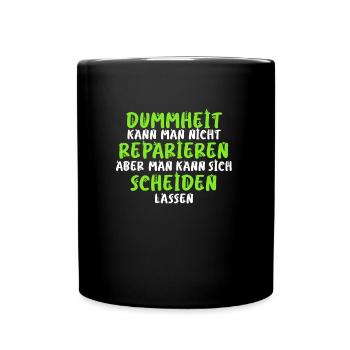 Scheidungsparty endlich Geschieden Scheidung - Tasse einfarbig - Schwarz - Vorne