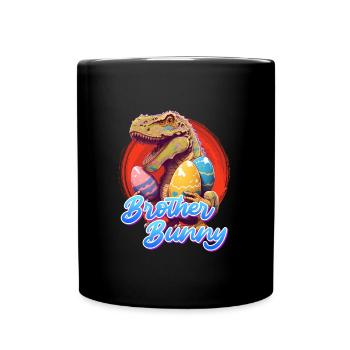 Bruder Hase Frohe Ostern Osterhasen Kinder - Tasse einfarbig - Schwarz - Vorne
