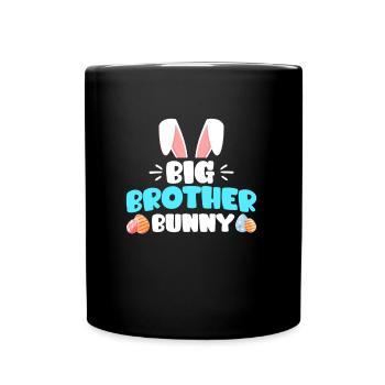 Bruder Hase Frohe Ostern Osterhasen Kinder - Tasse einfarbig - Schwarz - Vorne