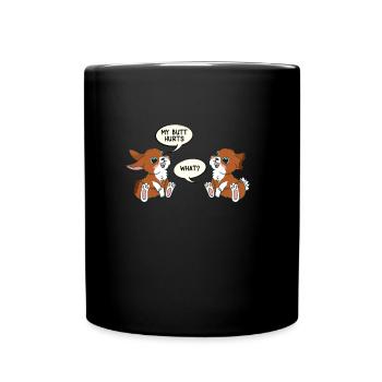 Osterhase Cute Osterfreund Easter Bunny Ostern - Tasse einfarbig - Schwarz - Vorne