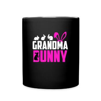 Osterhasen Oma Hase Osterfreunde Großmutter Ostern - Tasse einfarbig - Schwarz - Vorne