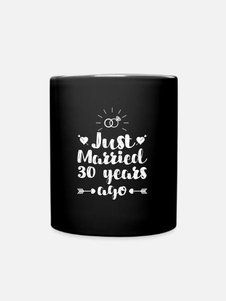 Just married 30 years pearl wedding - Full Colour Mug - black