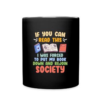 Si vous pouvez lire ce livre amoureux de Booknerd - Mug uni - noir - Devant