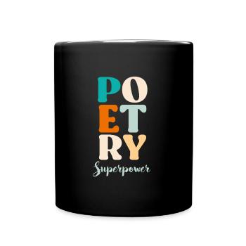 La poésie est la thérapie Poèmes Poètes Livre Amour - Mug uni - noir - Devant