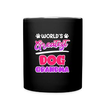 Dog Lovers Best Grandma Mother's Day Granny Dog Fan - Full Colour Mug - black - Front