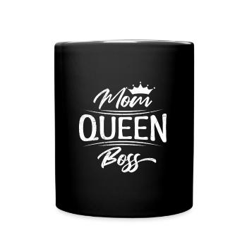 Queen Mama Chef Mom Boss Mother's Day - Full Colour Mug - black - Front
