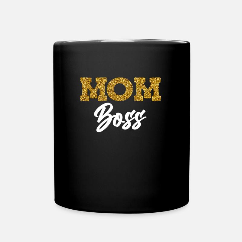 Mama Boss Muttertag starke Mama coole Mutter - Tasse einfarbig - Schwarz