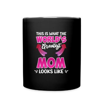 Weltbeste Mama Muttertag Beste Mama coolste Mama - Tasse einfarbig - Schwarz - Vorne