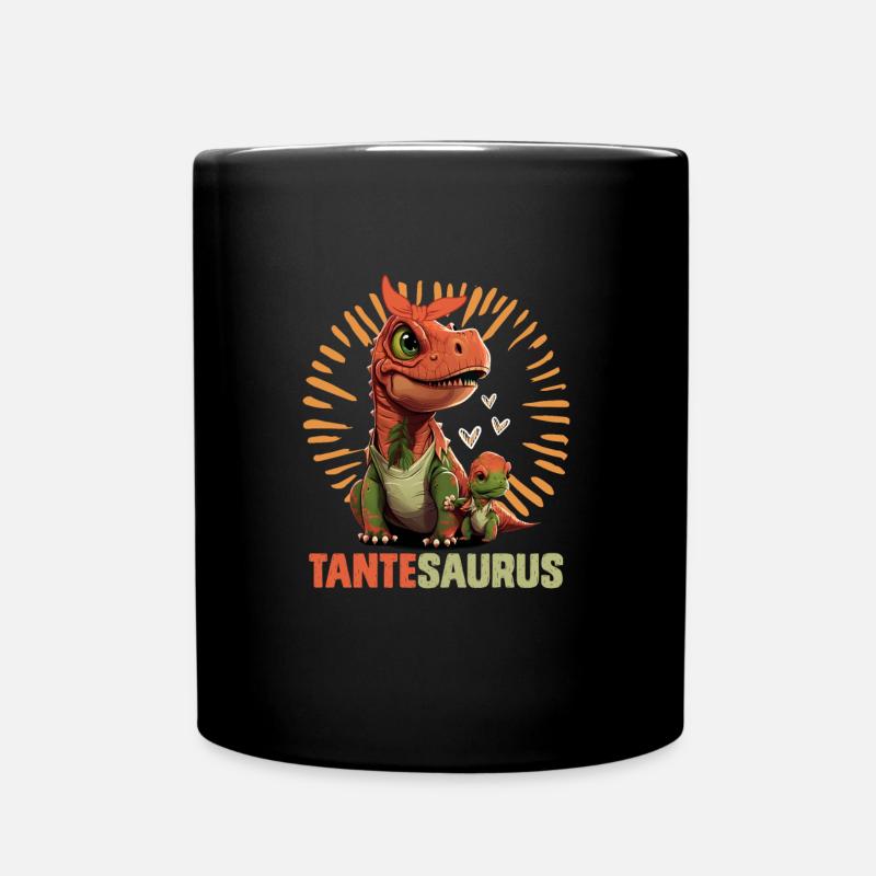 Tantesaurus Muttertag Tanten Auntiesaurus - Tasse einfarbig - Schwarz