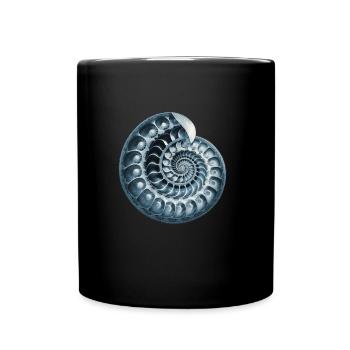 Spirale de Fibonacci, coquille, escargot, phi, symbole - Mug uni - noir - Devant