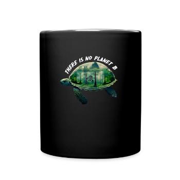 There is no Planet B Earth Day Mission Erde - Full Colour Mug - black - Front